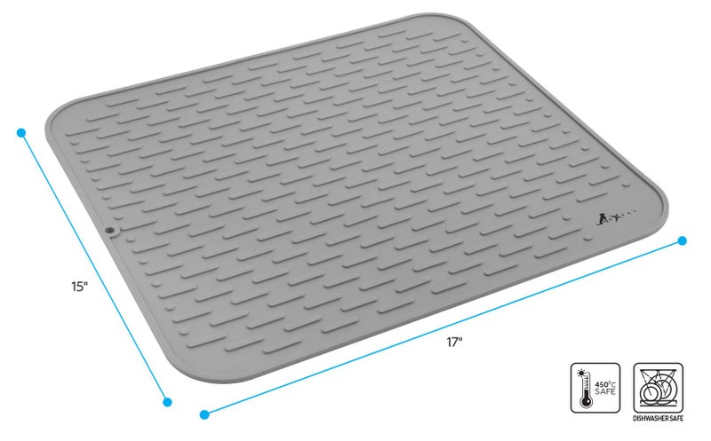 Luxet LuxPal Large 17X15 Premium Grade Silicone Dog & Cat Indoor or Outdoor Food Mat for Pets and Animals None Slip Food Tray Placemat for All Floors, Washable, Food Grade, (Brown) - Image 4